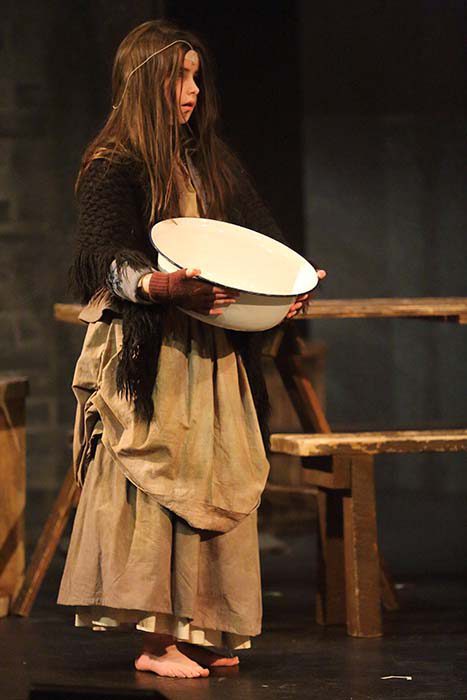 Young Cosette In Rags With Wash Bowl